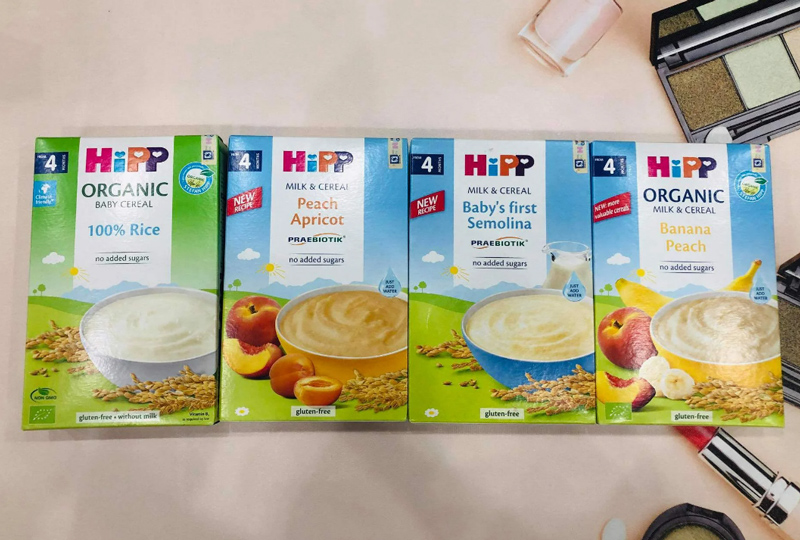 Bột ăn dặm HiPP có chứa sữa